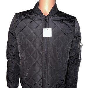 Calvin Klein Men's Quilted Bomber Jacket Black Size Small